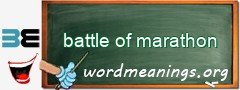 WordMeaning blackboard for battle of marathon